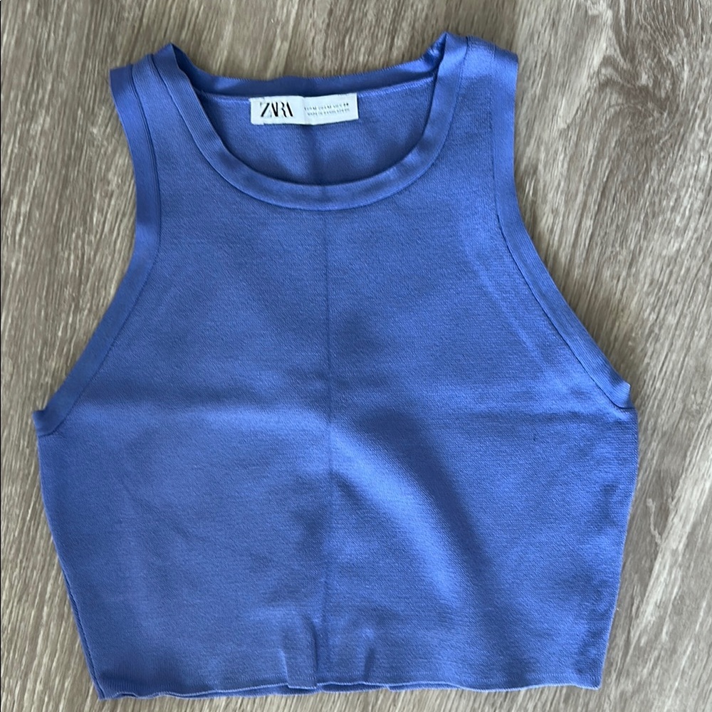 Zara Women's Blue Crop Top